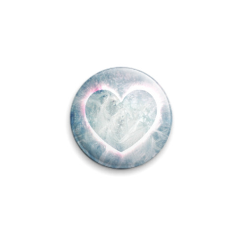 Значок 25мм  Ice Fire Heart