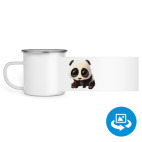 Кружка металлическая белая (круговая запечатка)