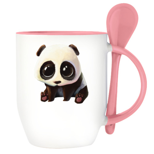 Кружка с ложкой панда (Panda)