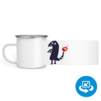 Кружка металлическая белая (круговая запечатка)