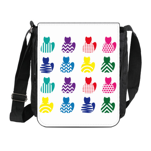 Сумка на плечо (мини-планшет) Узорные котики