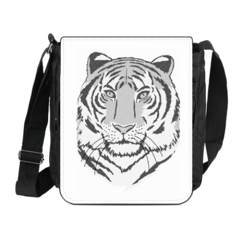 Сумка на плечо (мини-планшет) с принтом Под знаком тигра