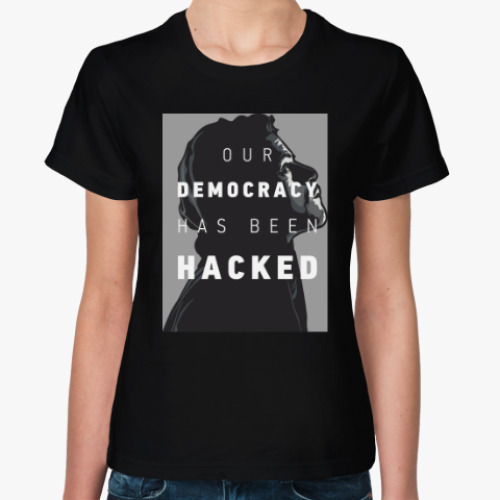 Женская футболка с принтом Mr Robot - fsociety-E Corp