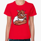 Классическая женская футболка Кабан