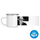 Кружка металлическая белая (круговая запечатка)