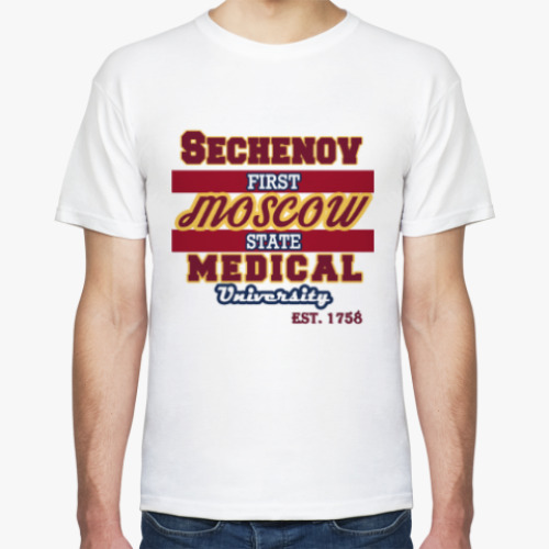 Футболка с принтом Первый Мед Сеченова