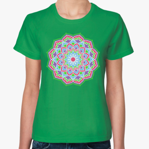Женская футболка с принтом Мандала