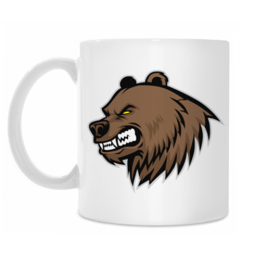 Кружка с принтом Angry Bear