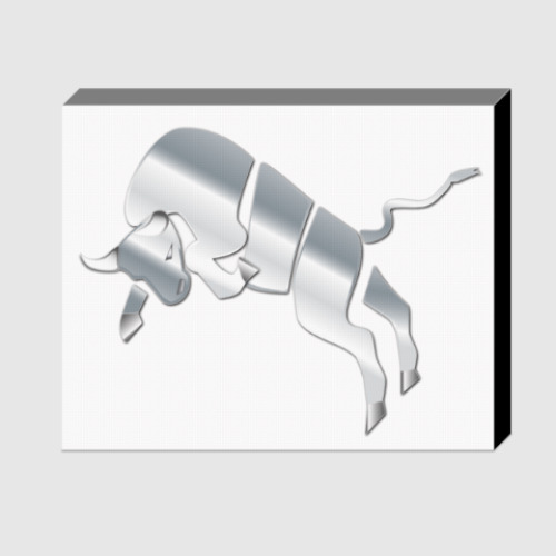 Холст с принтом Metal bull