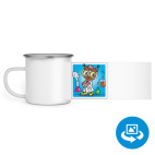 Кружка металлическая белая (круговая запечатка)