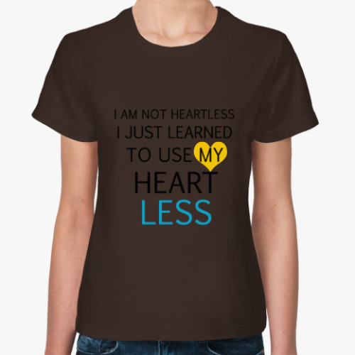 Женская футболка с принтом Use my heart less