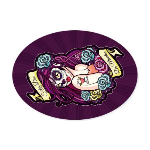 Виниловые наклейки с принтом День Мертвых