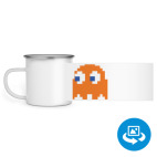 Кружка металлическая белая (круговая запечатка)