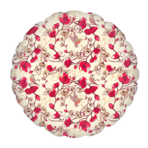 Подушка с принтом Цеточное