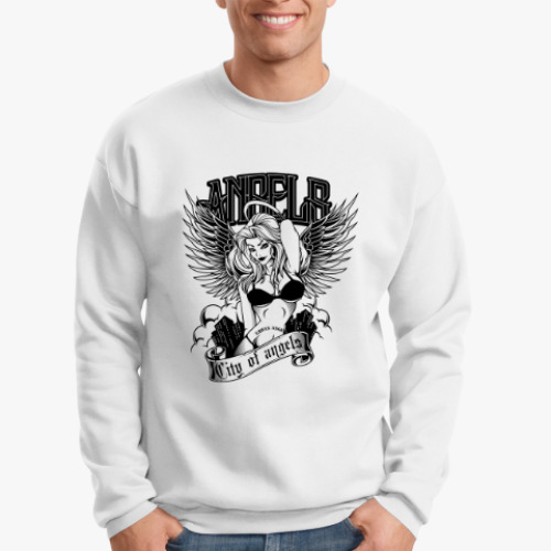 Свитшот с принтом Ангел