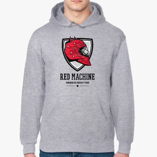 Толстовка худи с принтом Red machine