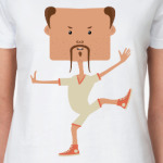 Смешной нарисованный каратист