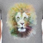 Лев, акварель