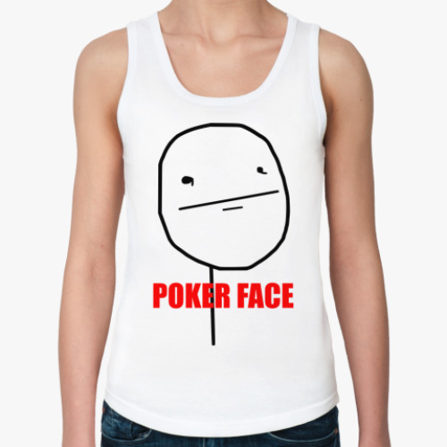 Женская майка с принтом Poker Face