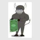 Бык с долларом