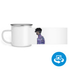 Кружка металлическая белая (круговая запечатка)