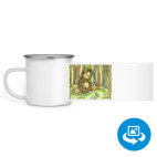 Кружка металлическая белая (круговая запечатка)