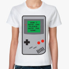 Классическая женская футболка Геймбой