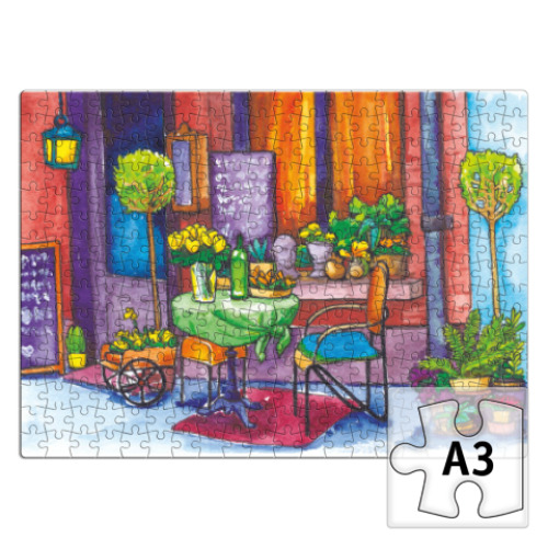 Пазл с принтом  Цветочный магазин