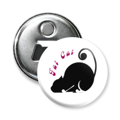 Магнит-открывашка с принтом Толстый кот