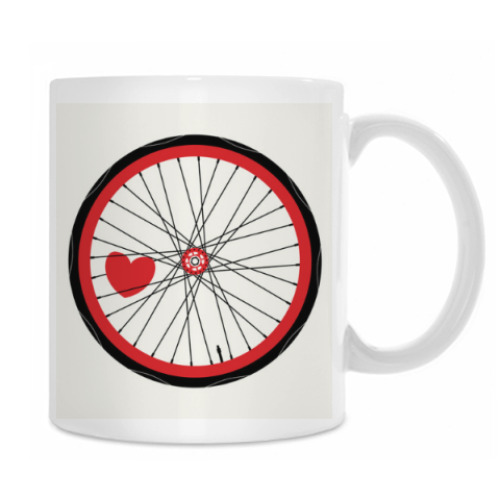 Кружка с принтом heart wheel