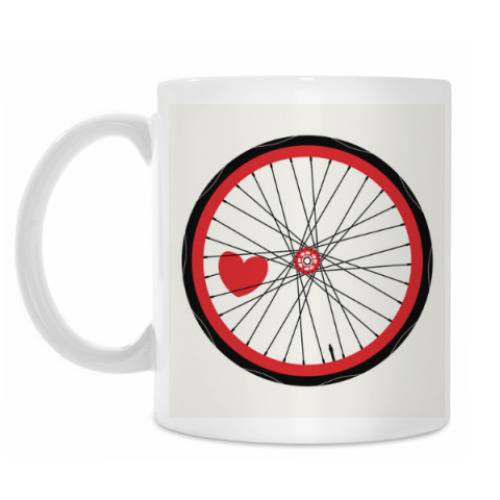 Кружка с принтом heart wheel