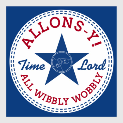 Постер с принтом Allons-y! Десятый Доктор Кто