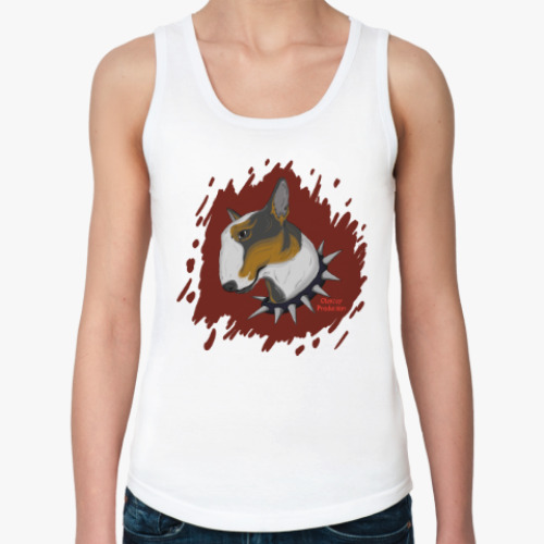 Женская майка с принтом Olekseyproductionе Будьтерьер