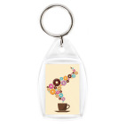 Брелок 4.2 x 2.9 см Кофе с пончиками