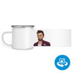 Кружка металлическая белая (круговая запечатка)