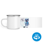 Кружка металлическая белая (круговая запечатка)