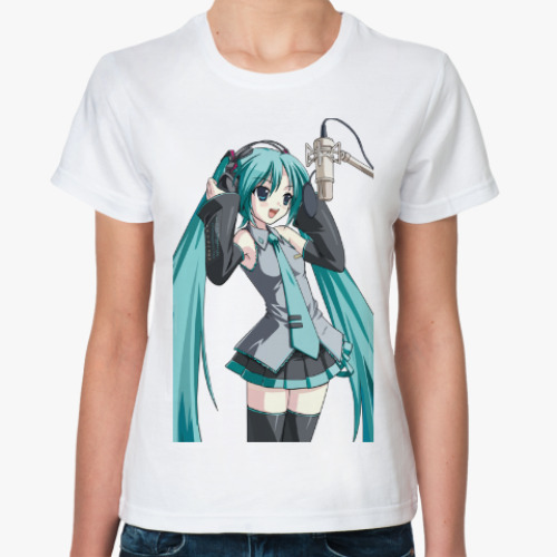 Классическая футболка с принтом 'Хатсуне Мику'