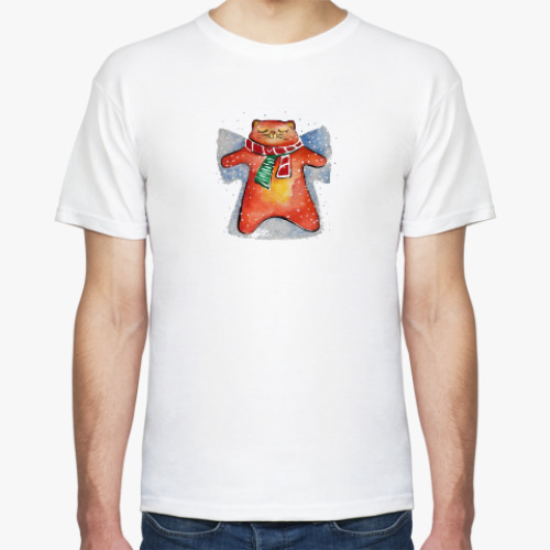 Футболка с принтом Снежный Кот