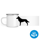 Кружка металлическая белая (круговая запечатка)