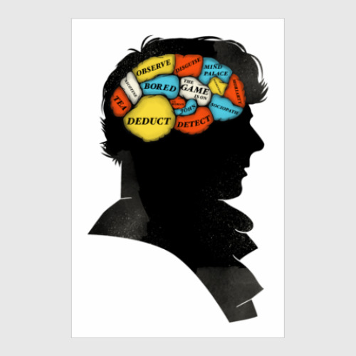 Постер с принтом Шерлок Френология