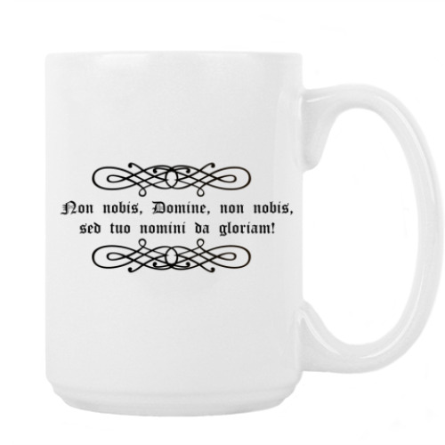 Кружка Крест тамплиера с девизом