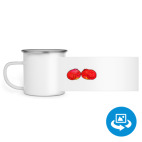 Кружка металлическая белая (круговая запечатка)