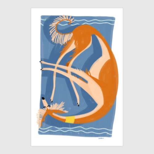 Постер Спящая салюки