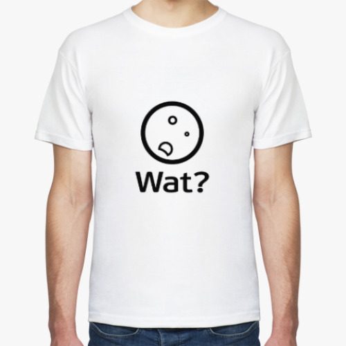 Футболка с принтом Wat? (Шта?)