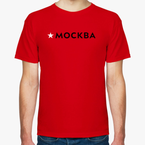 Футболка с принтом логотип Москвы