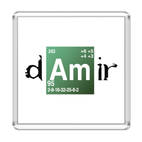 Магнит с принтом Дамир ('Во все тяжкие')