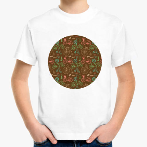 Детская футболка с принтом Велосипеды