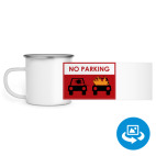 Кружка металлическая белая (круговая запечатка)