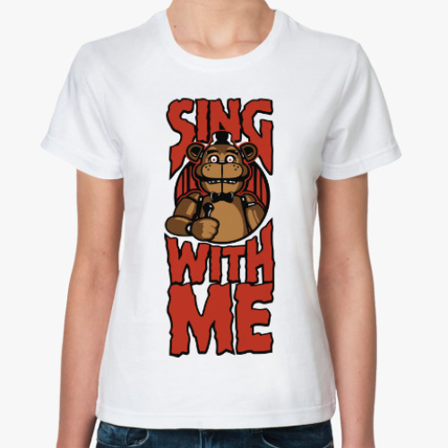 Классическая футболка с принтом Матрешка