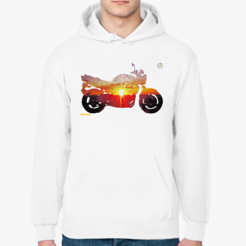 Толстовка худи с принтом Железный конь